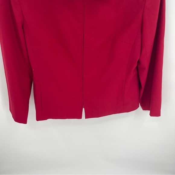 Talbots Cropped Jacket Blazer Womens Size 12 petite wool rust red - Picture 3 of 9